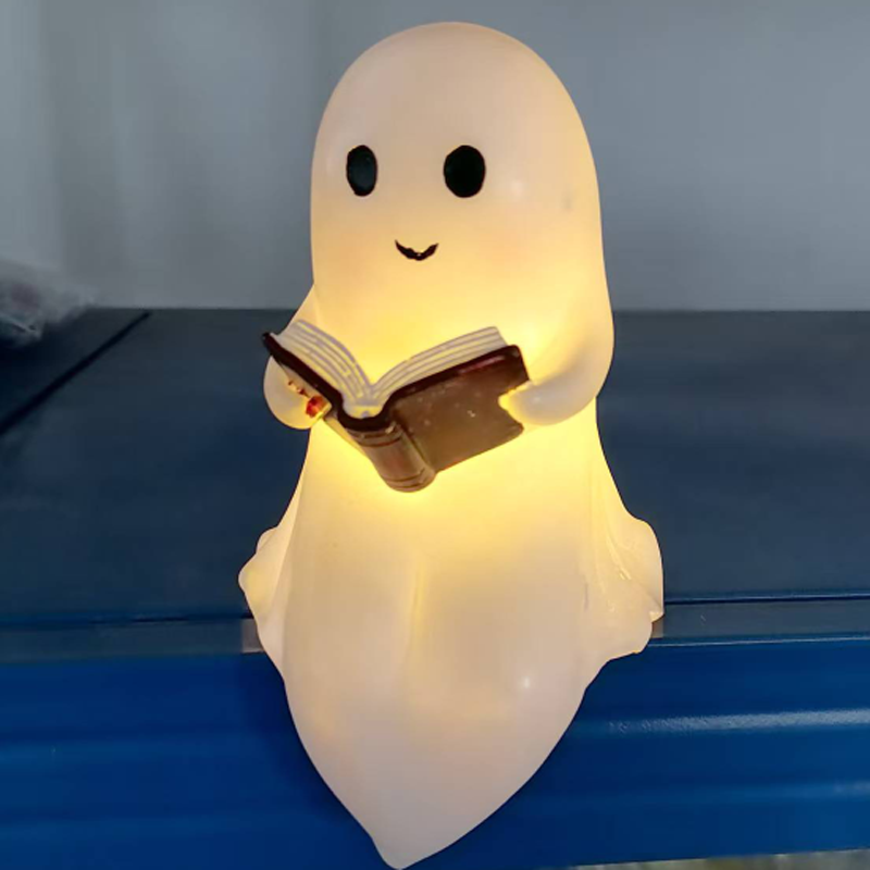 Art Craft Books - โคมไฟอ่านหนังสือรูปผีน่ารัก ไฟอ่านหนังสือรูปผีน่ารัก ไฟ LED ของตกแต่งงานฝีมือฮาโลวีน ของขวัญ