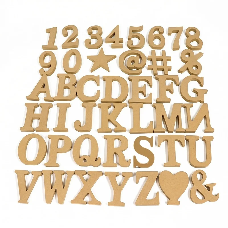 Art And Craft Letter Z - ตัวเลขไม้สีไม้ขนาด 10 ซม. 0-9 ตัวอักษร A