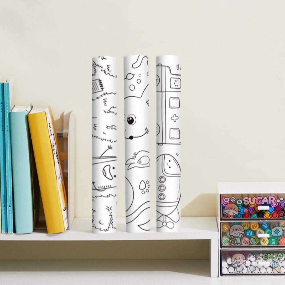 Art Craft Books - ม้วนกระดาษวาดภาพระบายสี 3 เมตร สำหรับงานศิลปะ DIY ตัดกระดาษ