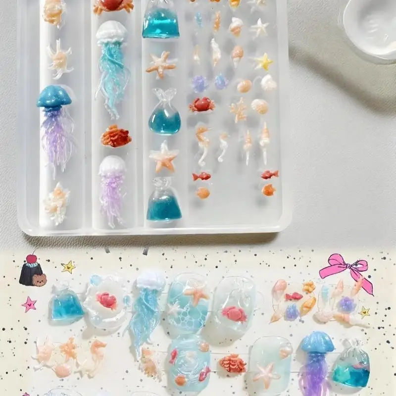Art Craft Jellyfish - แม่พิมพ์ซิลิโคน 3 มิติ ลายทะเล แมงกะพรุน ปลาดาว