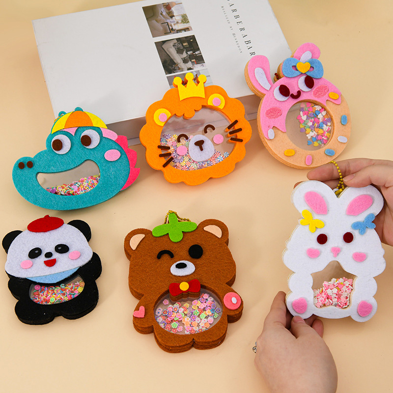Art Craft For Toddlers - ชุดงานฝีมือ DIY จี้สัตว์เขย่าสำหรับเด็ก ผู้ชาย ผู้หญิง ง่ายต่อการติดกาว