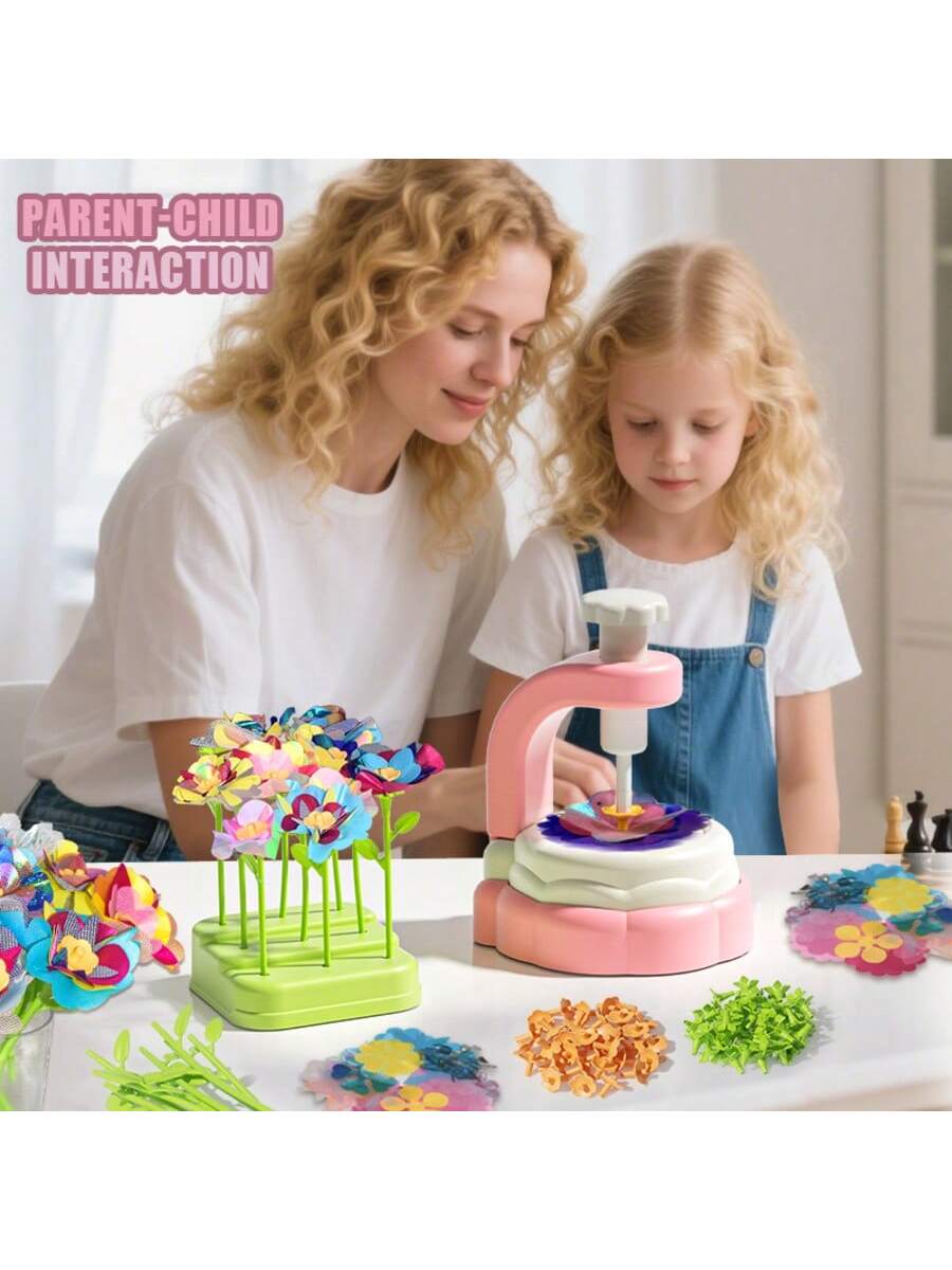 Art Craft For Toddlers - ชุดงานฝีมือดอกไม้สำหรับเด็กพร้อมเครื่องกด ของเล่นงานศิลปะสำหรับเด็ก ของขวัญ