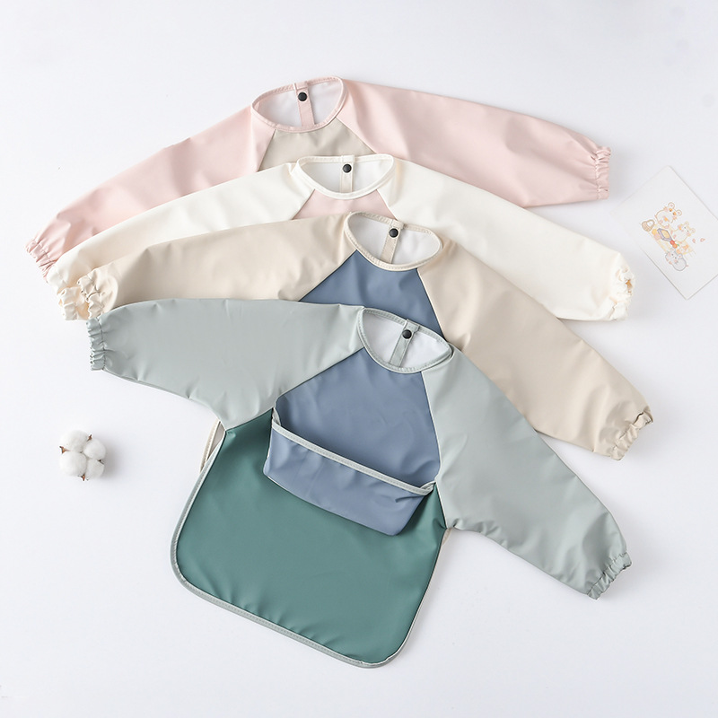 เด็กทารกแขนยาว PU Bibs เด็กศิล - Art Craft For Toddlers บทวิจารณ์และราคา