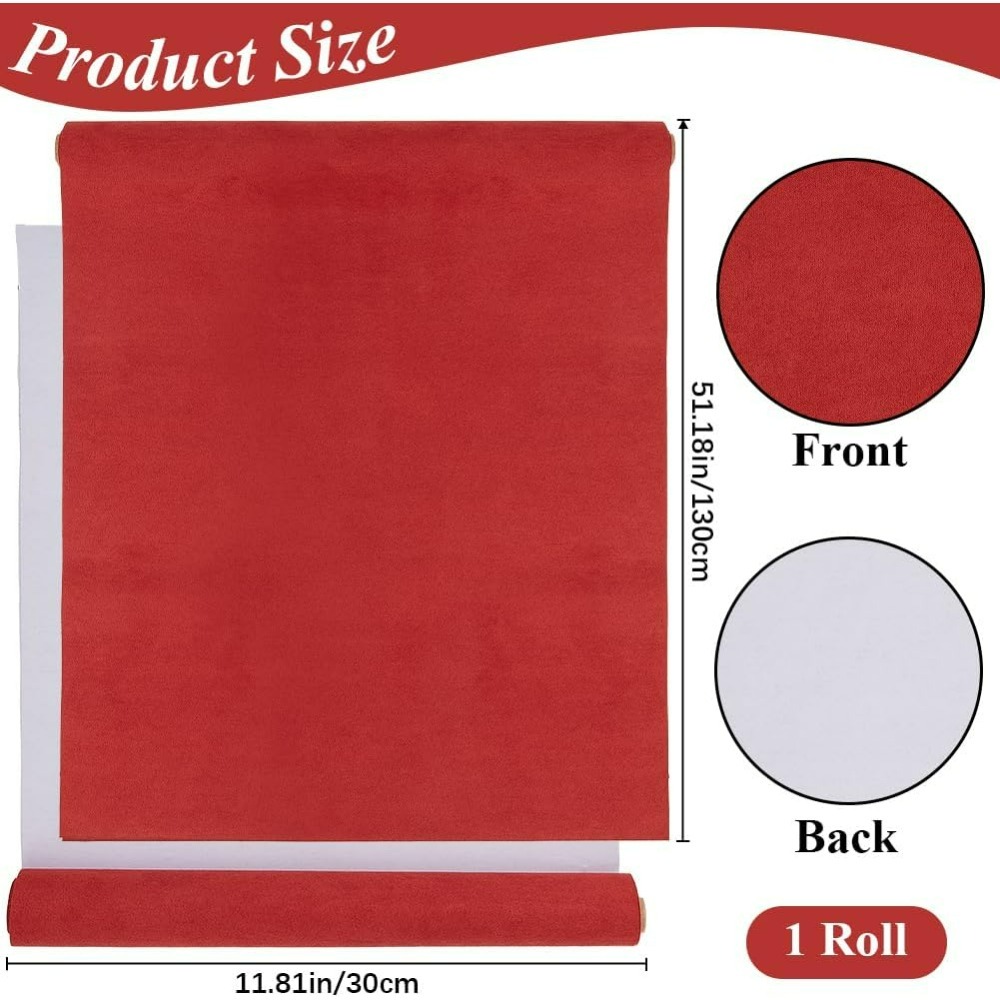 ผ้าหนังกลับสีแดงขนาด 51 x 11.8 - Art Craft Books บทวิจารณ์และราคา