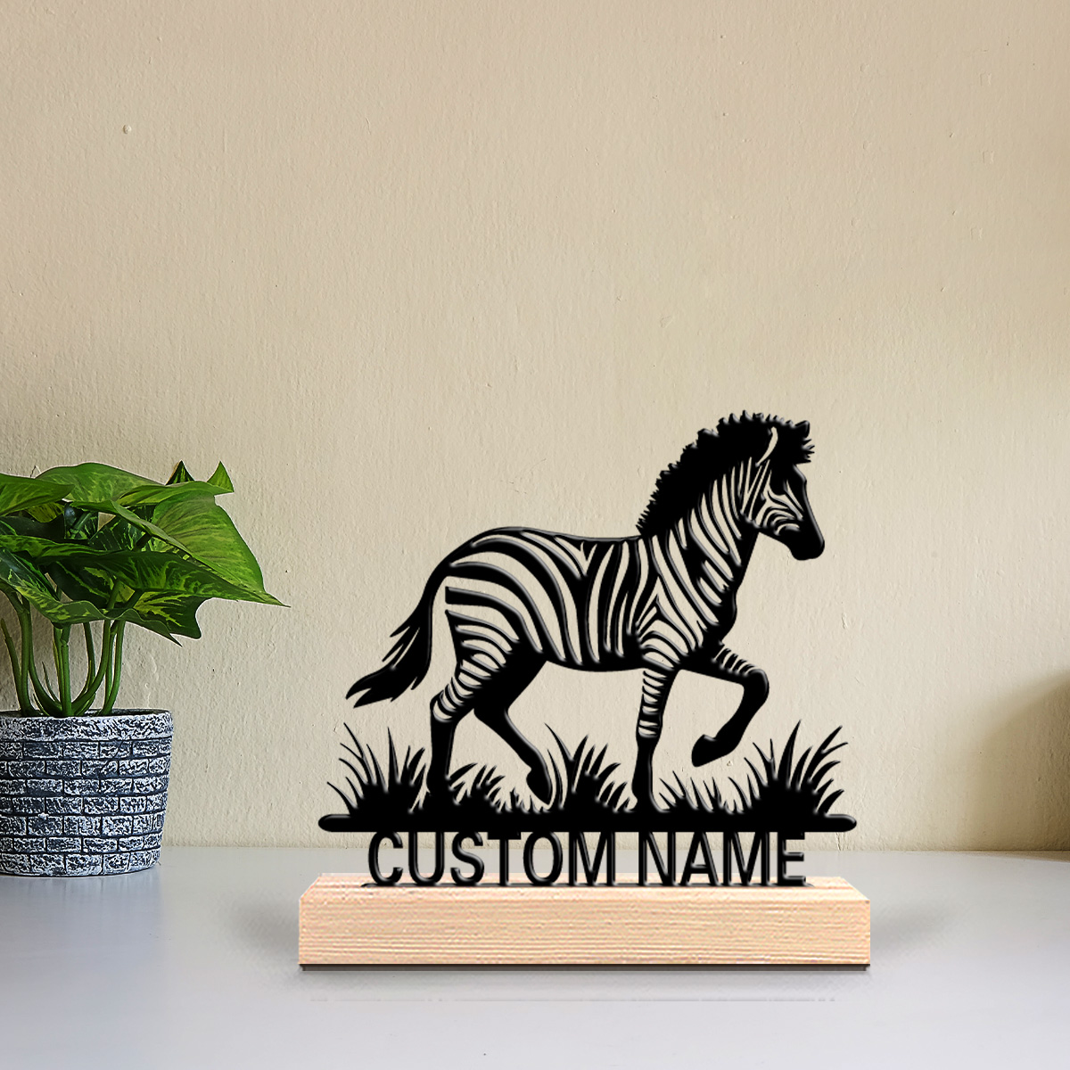 รูปปั้นโลหะรูปตัวอักษรแบบปรับแ - Art Craft Zebra บทวิจารณ์และราคา