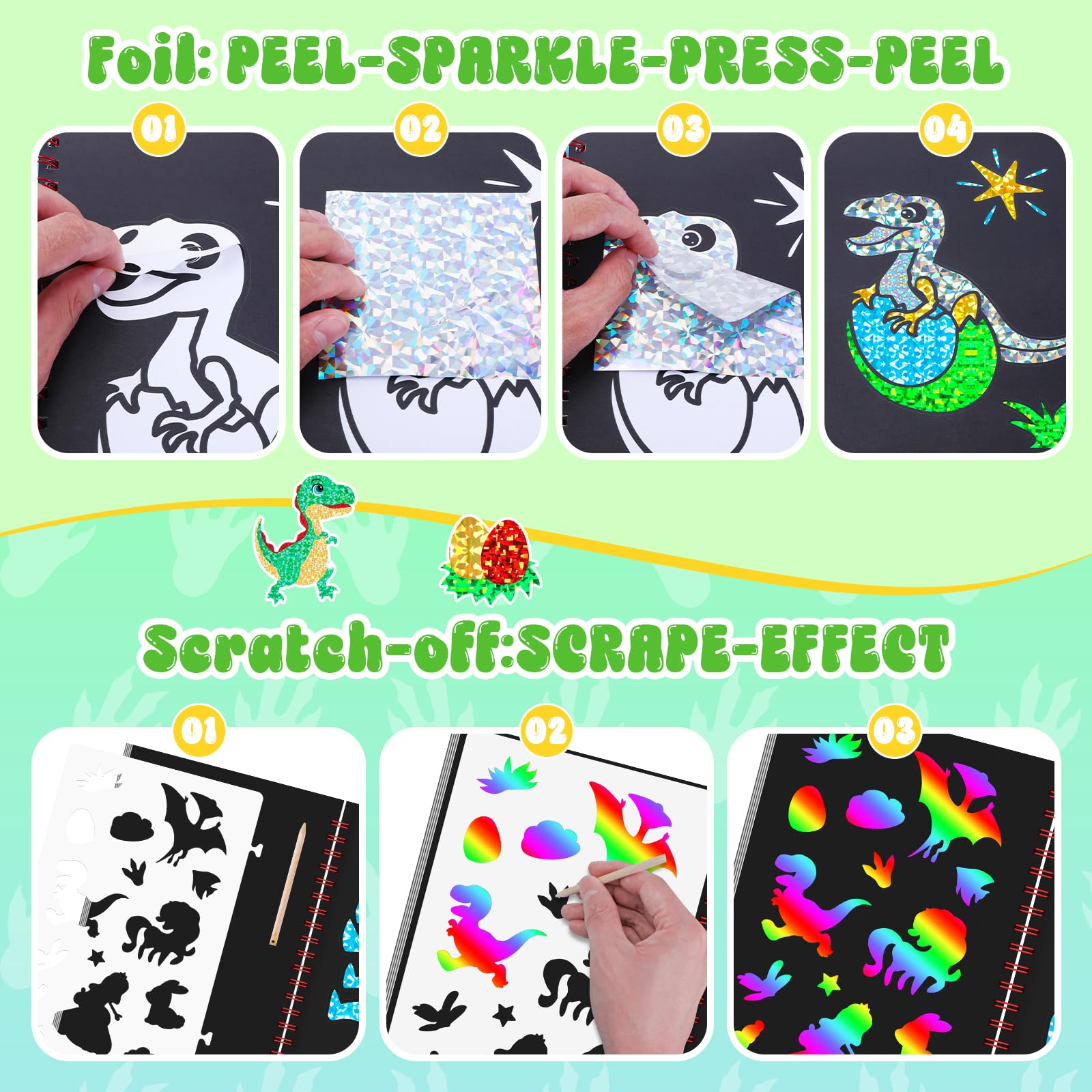 ไดโนเสาร์ Scratch Art Book สํา - Art Craft Books บทวิจารณ์และราคา