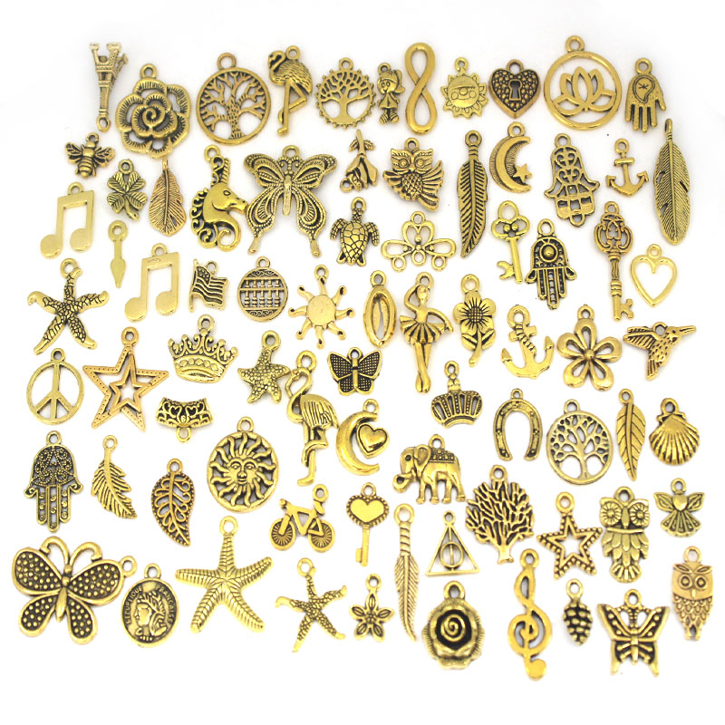 จี้เงินทิเบต50ชิ้น/ล็อตลูกปัดเ - Art Craft Flower Making บทวิจารณ์และราคา