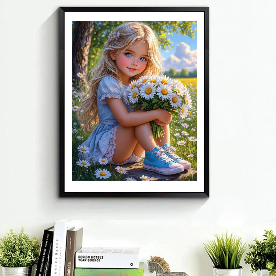 ภาพเพชร 5 มิติ แบบไม่มีกรอบ คอ - Art Craft Girl บทวิจารณ์และราคา