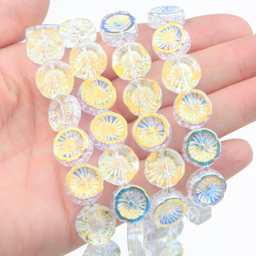 ลูกปัดแก้วดอกไม้ลูกปัดสี AB จำ - Art Craft Flower Making บทวิจารณ์และราคา