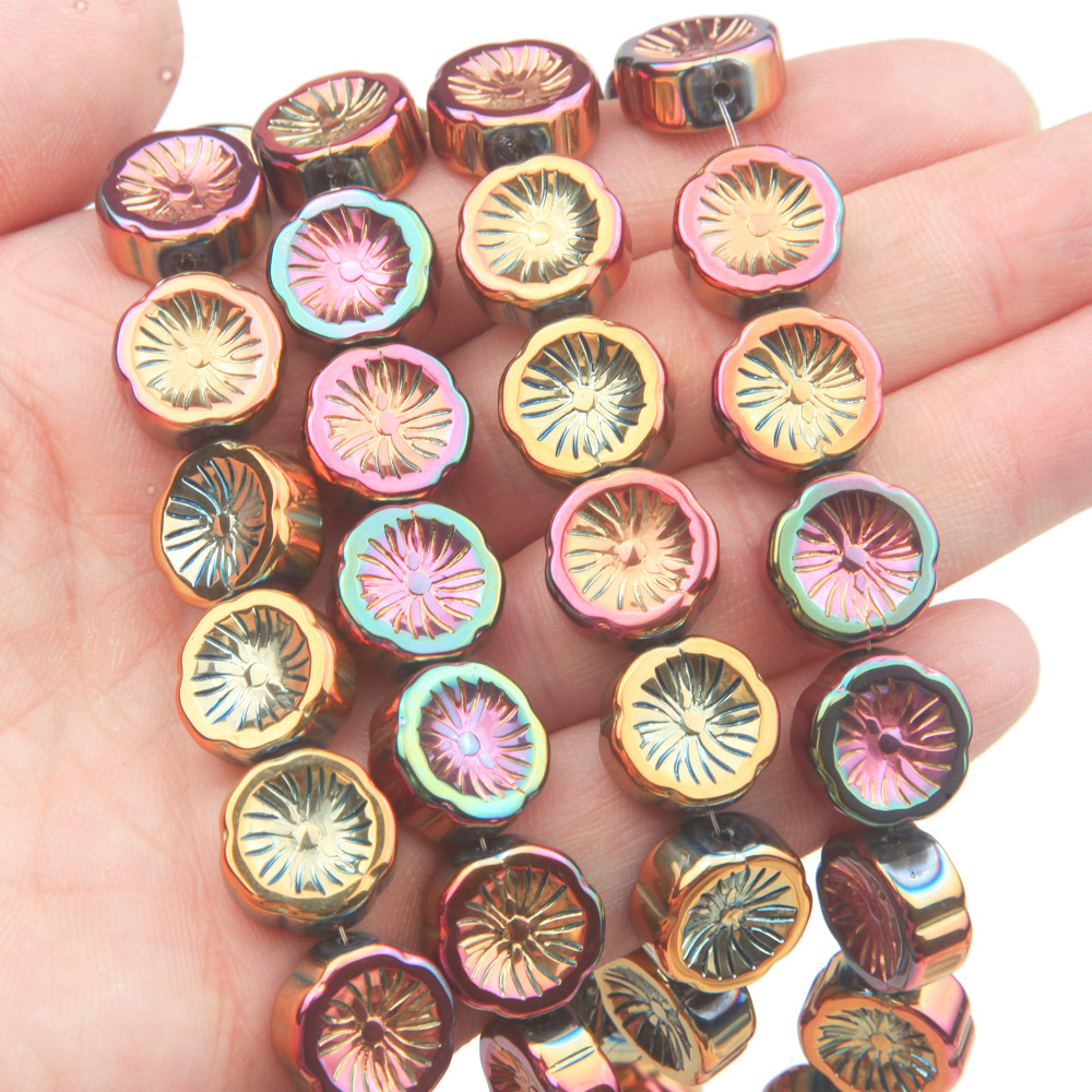 ลูกปัดแก้วดอกไม้ลูกปัดสี AB จำ - Art Craft Flower Making บทวิจารณ์และราคา