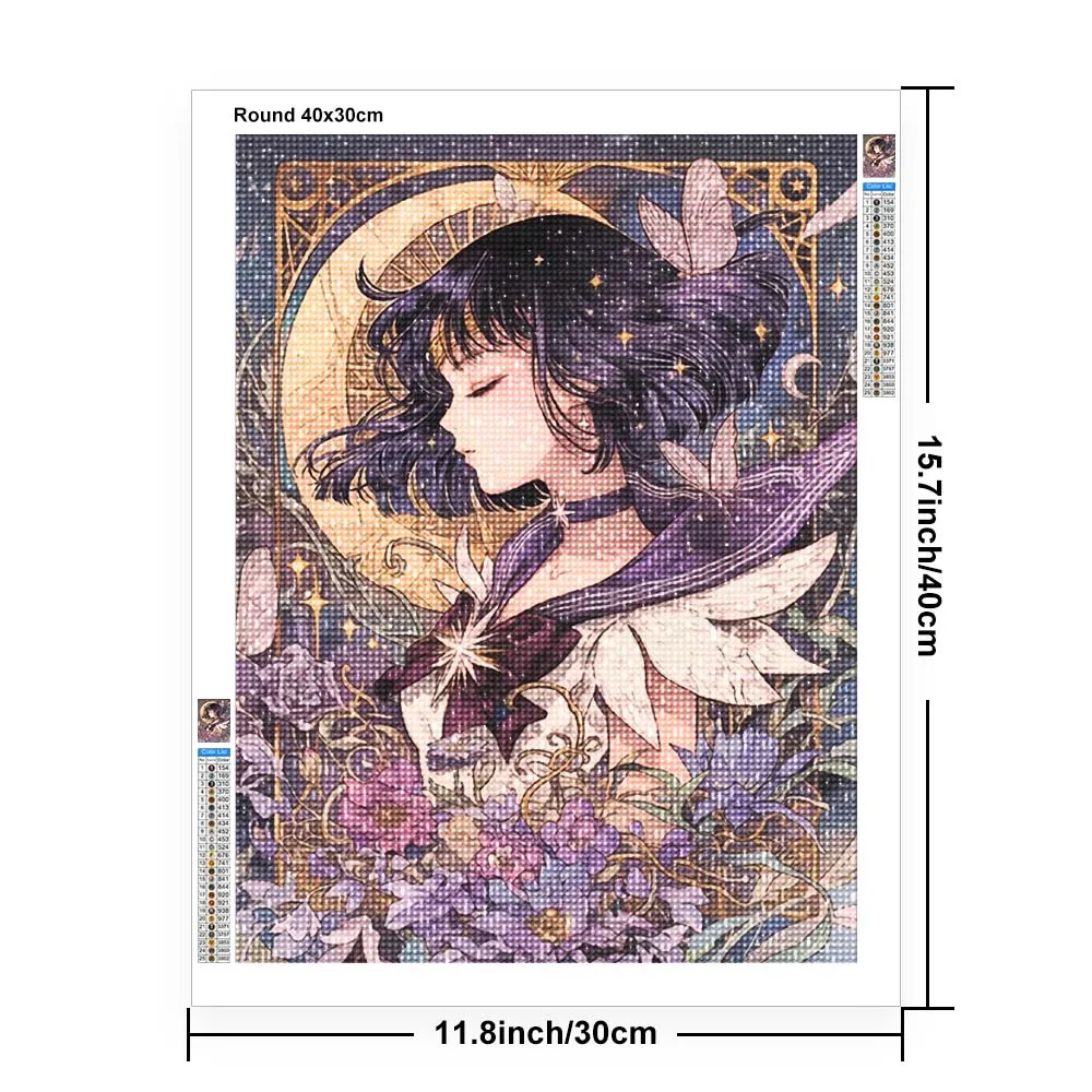 ภาพวาดเพชรการ์ตูนอนิเมะ สาวนัก - Art Craft Girl บทวิจารณ์และราคา