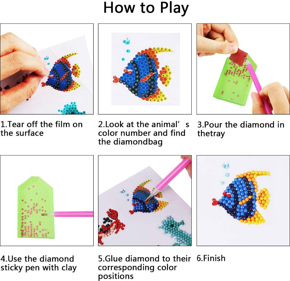 ชุดสติกเกอร์ภาพวาดเพชรแบบง่ายส - Art Craft For Toddlers บทวิจารณ์และราคา