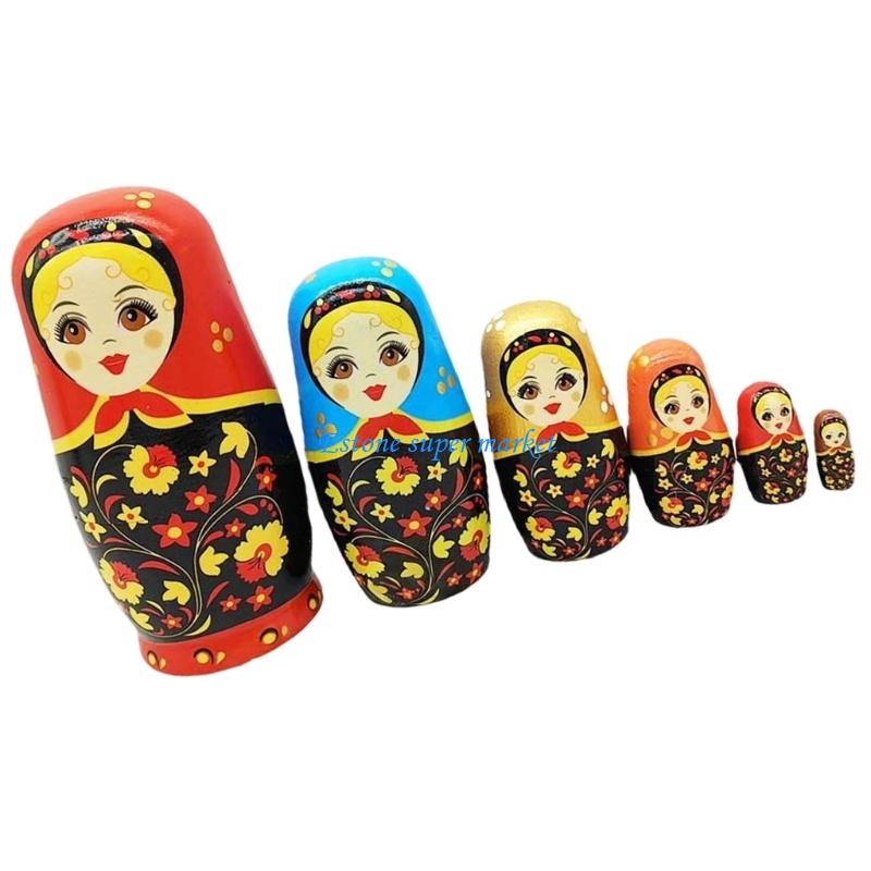 090B 6 ชั้นตุ๊กตาทำรังของรัสเซ - Art Craft Girl บทวิจารณ์และราคา