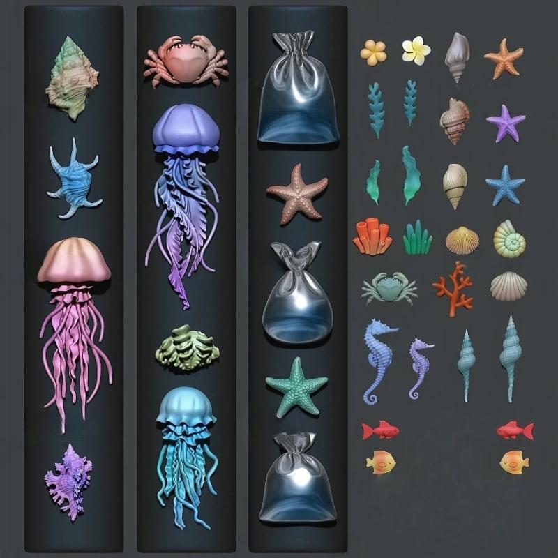 แม่พิมพ์ทำเล็บสำหรับงานศิลปะบน - Art Craft Jellyfish บทวิจารณ์และราคา