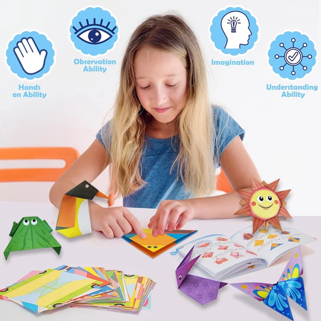 ชุดอุปกรณ์พับกระดาษโอริกามิใหม - Art Craft For Toddlers บทวิจารณ์และราคา