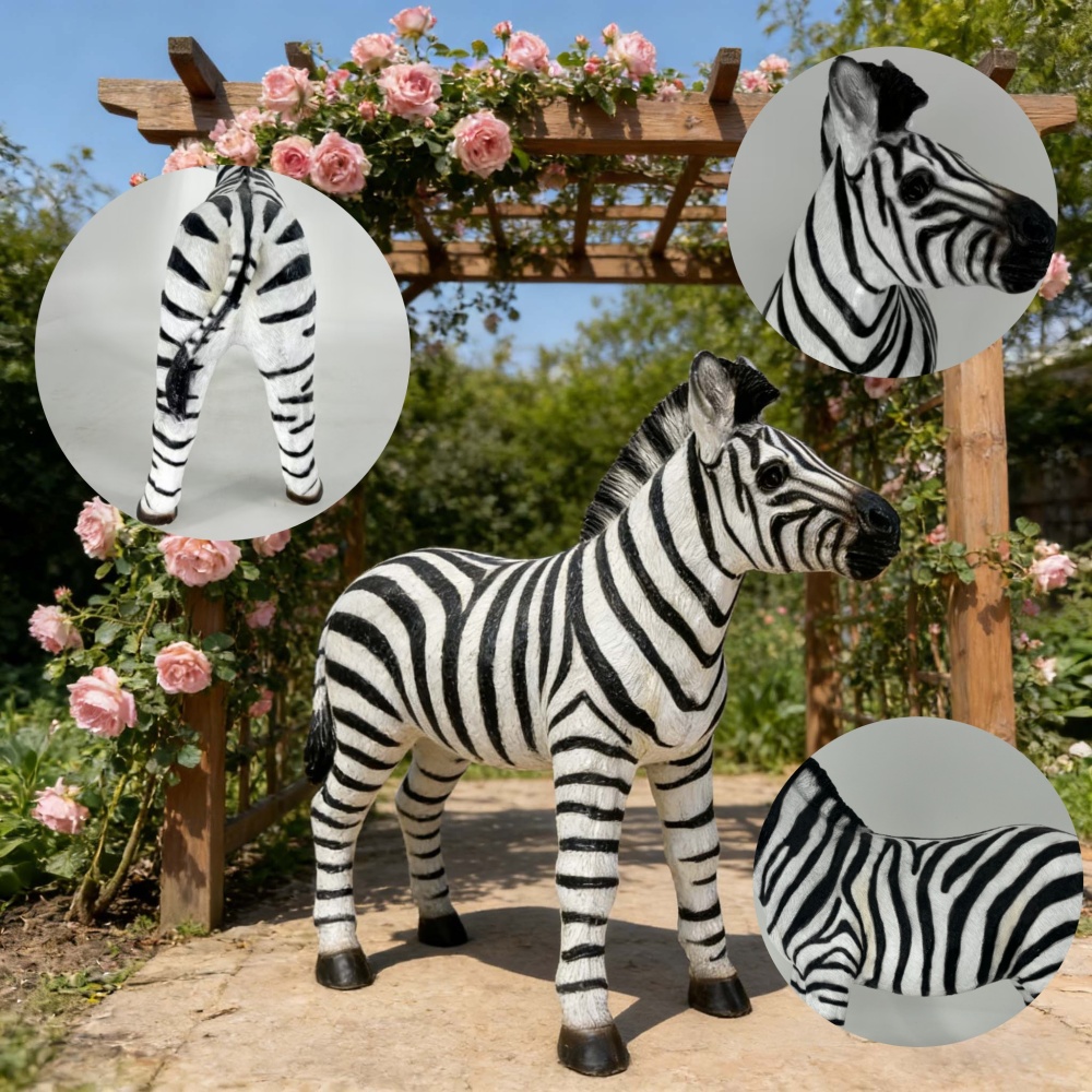 รูปปั้นม้าลายจำลองสำหรับตกแต่ง - Art Craft Zebra บทวิจารณ์และราคา