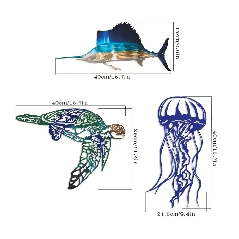 CIFBUY ศิลปะติดผนังโลหะ รูปปลา - Art Craft Jellyfish บทวิจารณ์และราคา