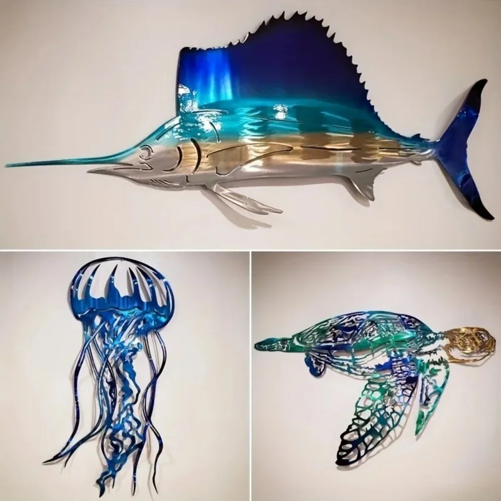 CIFBUY ศิลปะติดผนังโลหะ รูปปลา - Art Craft Jellyfish บทวิจารณ์และราคา