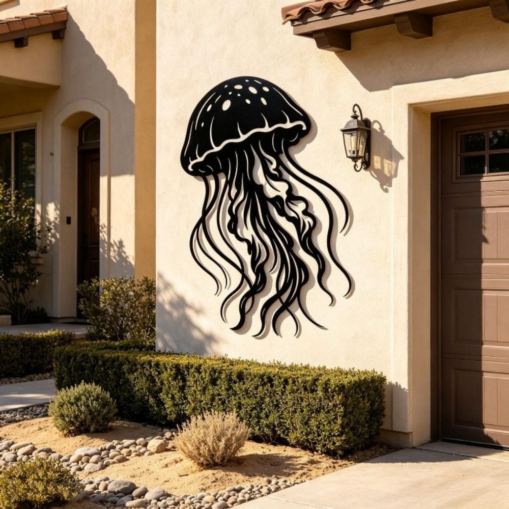 CIFBUY งานศิลปะติดผนังโลหะ รูป - Art Craft Jellyfish บทวิจารณ์และราคา