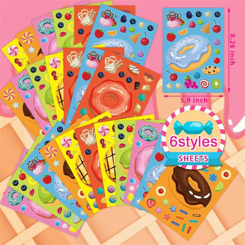 สติกเกอร์โดนัททำหน้าตัวละครสำห - Art Craft For Toddlers บทวิจารณ์และราคา